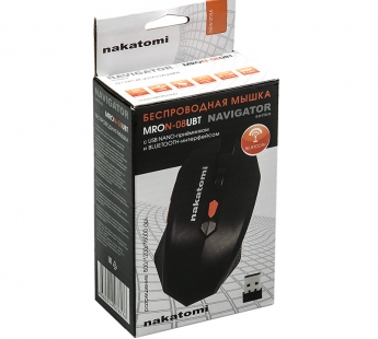 Nakatomi Navigator - Bluetooth + RF 2.4G  опт. мышь, 6 кнопок + ролик, USB, черная#1913660