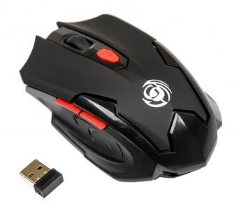 Мышь Dialog Gan-Kata - игровая RF 2.4G опт. мышь, 6 кнопок + ролик, USB, черная#1913668