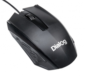 Мышь Dialog Comfort - опт. мышка, 3 кнопки + ролик, USB, черная#1913911
