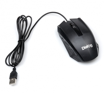 Мышь Dialog Comfort - опт. мышка, 3 кнопки + ролик, USB, черная#1913913