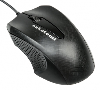 Мышь Nakatomi Navigator - опт. мышка, 3 кнопки + ролик, USB, черная#1914256