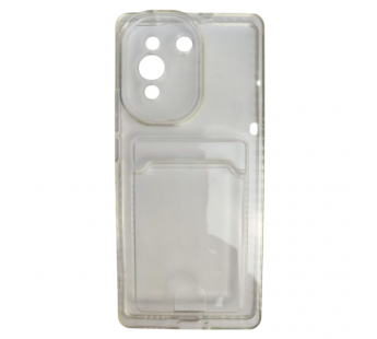 Чехол силиконовый Huawei Nova 10 с визитницей прозрачный#2134088