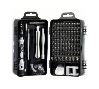 Набор инструментов 115 в 1 (магнитная отвертка 98 насадок, пинцет, лопатка, присоска)#2139551