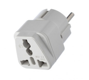 Сетевой переходник универсальный UK/US/CN, белый GoPower#2045146