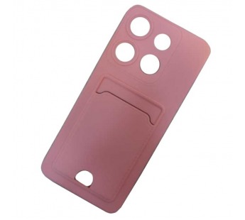 Чехол силиконовый Tecno Spark Go 2023/Pop 7 матовый цветной с визитницей розовый#1974440