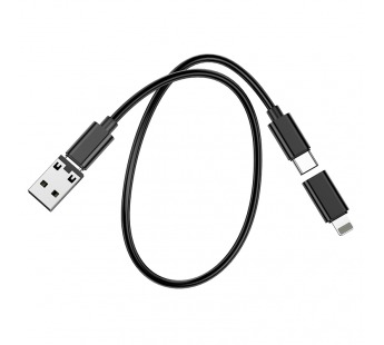 Кабель USB - Multi connector Hoco U114 черный 0,25м#2054150