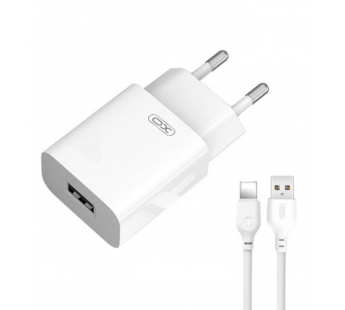 Сетевое зарядное устройство USB XO L99 (12W, кабель Lightning) Белый#1941737