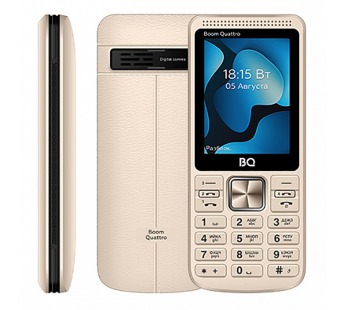 Мобильный телефон BQ 2455 Boom Quattro золотой (2,4"/4SIM/камера/2700mAh)#1918416