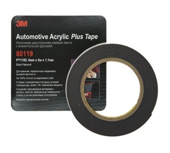 Скотч "3М" двусторонний акриловый 6мм х4.7м х1.1мм PT1100 (оригинал Германия)#2127250