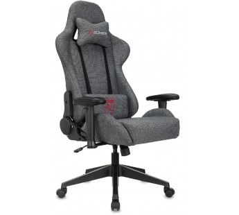 Кресло игровое Zombie Neo серый 3C1 с подголов. крестов. Пластик [02.09], шт#1920814