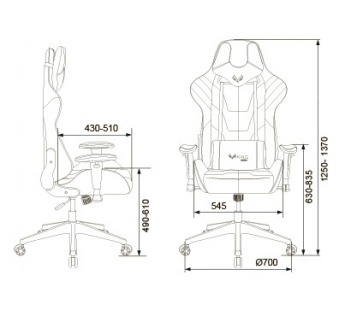 Кресло игровое Zombie VIKING 4 AERO черный/красный ткань/эко.кожа с подголов. крестов. Пластик [02.0, шт#1920812