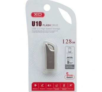 Внешний накопитель USB 2.0 XO U10 128Gb, серебристый#1921037