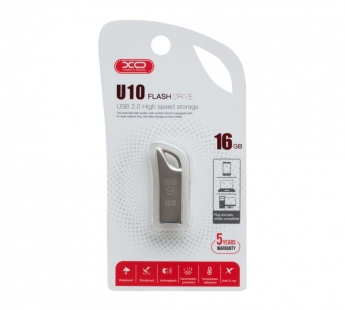 Внешний накопитель USB 2.0 XO U10 16Gb, серебристый#1921039