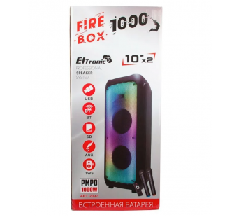 Колонка 10" (20-61) FIRE BOX 1000) динамик 2шт/10" ELTRONIC с TWS#1921638
