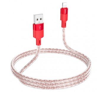 Кабель USB - Apple Lightning HOCO X99 "Crystal junction" (2.4A, 100см) красный#2027917