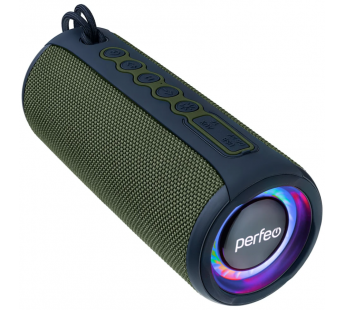 Колонка-Bluetooth Perfeo "TELAMON" FM, MP3 USB/TF, AUX, TWS, LED, HF, 40Вт, 4400mAh, зелёный#1923405