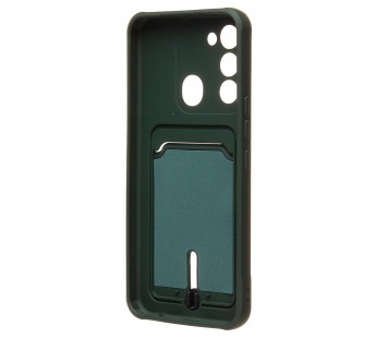 Чехол-накладка - SC304 с картхолдером для "Tecno Spark 8c/Spark Go (2022)" (dark green) (220337)#2099768