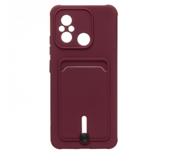 Чехол-накладка - SC304 с картхолдером для "Xiaomi Poco C55/Redmi 12C" (bordo) (220327)#1927042