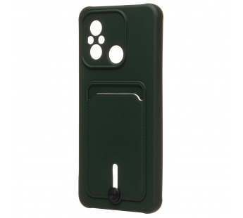 Чехол-накладка - SC304 с картхолдером для "Xiaomi Poco C55/Redmi 12C" (dark green) (220326)#1927041