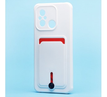 Чехол-накладка - SC304 с картхолдером для "Xiaomi Poco C55/Redmi 12C" (white) (220323)#2099848