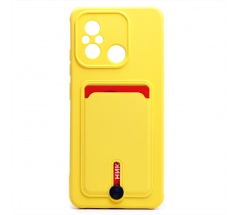 Чехол-накладка - SC304 с картхолдером для "Xiaomi Poco C55/Redmi 12C" (yellow) (220322)#1927033