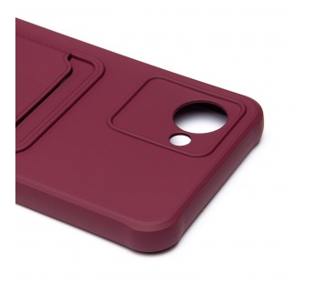 Чехол-накладка - SC304 с картхолдером для "Realme C30" (bordo) (220334)#2099827
