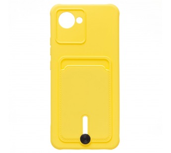 Чехол-накладка - SC304 с картхолдером для "Realme C30" (yellow) (220329)#1927017