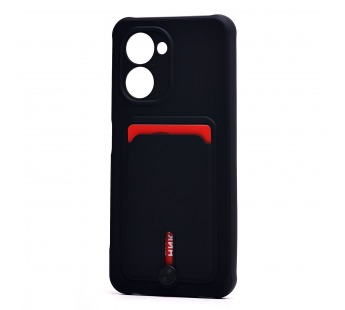 Чехол-накладка - SC304 с картхолдером для "Realme C33" (black) (220321)#2099825