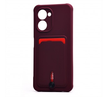 Чехол-накладка - SC304 с картхолдером для "Realme C33" (bordo) (220319)#2097278