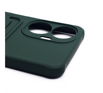 Чехол-накладка - SC304 с картхолдером для "Realme C55" (dark green) (220312)#2099805
