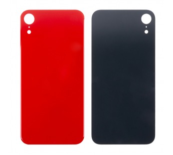 Задняя крышка для iPhone Xr Красный (стекло, широкий вырез под камеру, логотип) - Премиум#1928890