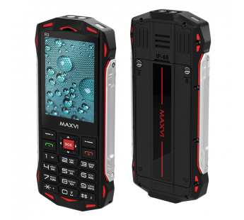 Мобильный телефон Maxvi R3 Red (2,8"/1800mAh/IP68)#1926411