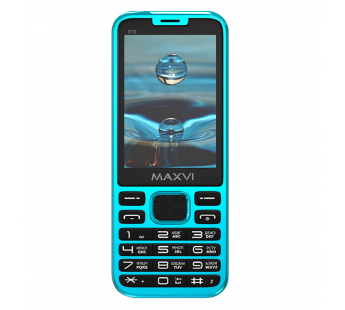 Мобильный телефон Maxvi X10 Aqua Blue (2,8"/0,3МП/1600mAh)#1926392