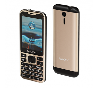 Мобильный телефон Maxvi X10 Metallic Gold (2,8"/0,3МП/1600mAh)#1926385