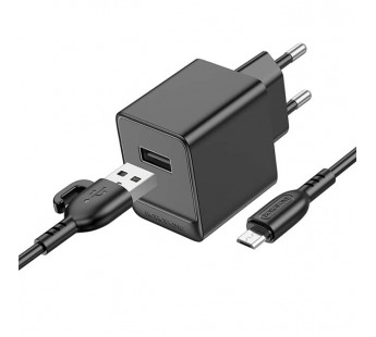 Сетевой адаптер питания BOROFONE BAS11A + кабель Micro (черный)#1928785