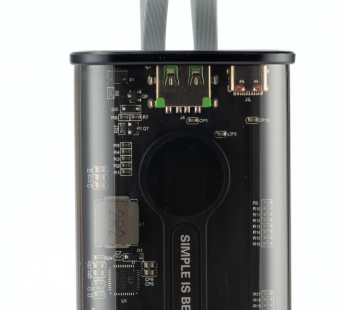 Внешний аккумулятор XO PB307,(QC 22,5W, PD 20W) встроенный кабель (TYPE-C, Lightning) 20000mAh, черн#1926905