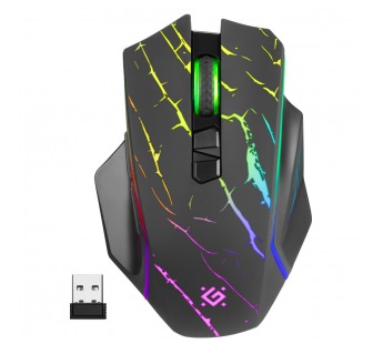 Мышь беспроводная DEFENDER Uran GM-503 черный, игровая: LED,8D,400 мАч,3200dpi (1/60)#2107221