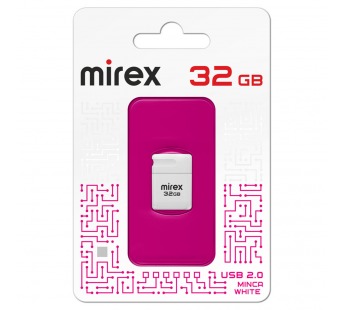 USB 2.0 Flash накопитель 32GB Mirex Minca, белый#1927808