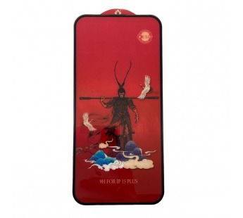 Защитное стекло iPhone 15 Pro (Monkey King ESD) тех упаковка Черное#2072406