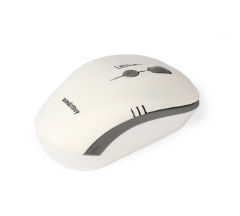 Беспроводная мышь с зарядкой от USB SMARTBUY 344 бело-серая#1928581
