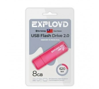 Флэш накопитель USB 8 Гб Exployd 620 (red) (222585)#1929300