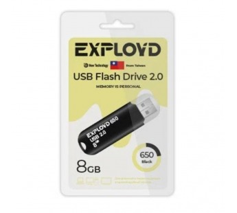 Флэш накопитель USB 8 Гб Exployd 650 (black) (222589)#1929302