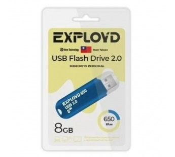 Флэш накопитель USB 8 Гб Exployd 650 (blue) (222588)#1929303