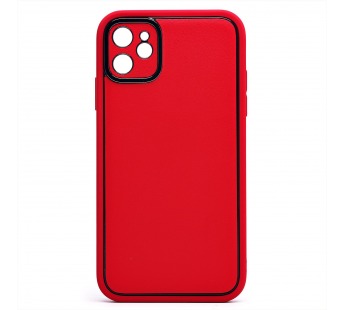 Чехол-накладка - PC084 экокожа для "Apple iPhone 11" (red) (219651)#1930375