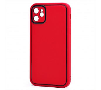 Чехол-накладка - PC084 экокожа для "Apple iPhone 11" (red) (219651)#1930376