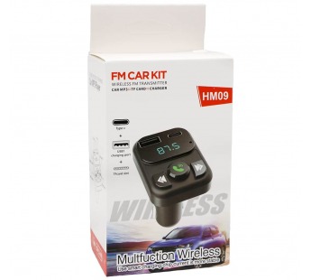 Автомобильный FM-трансмиттер - HM09 Bluetooth (черный) #1931680