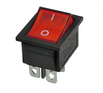 Переключатель клавишный KCD4-1 16A~250V, 30A~125V, черный, шт#2097237