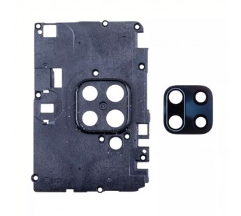 Стекло камеры для Xiaomi Redmi Note 9 (M2003J15SC/M2003J15SG) в сборе с рамкой Черный#2077196