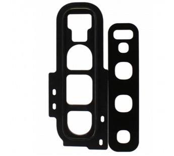 Стекло камеры для Samsung Galaxy S10/S10+ (G973F/G975F) в сборе с рамкой Черный#2077630