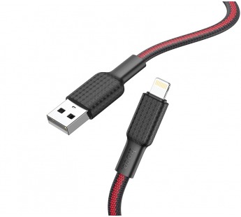 Кабель USB - Apple Lightning HOCO X69 "Jaeger" (2.4А, 100см) черно-красный#1934683